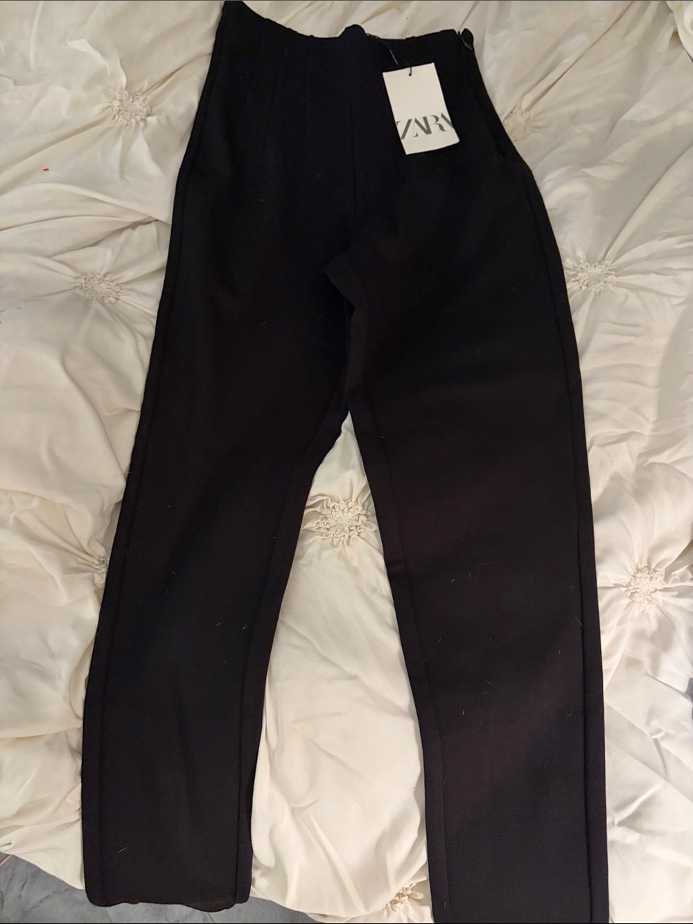 ZARA Black High-Waist Stretch Leggings